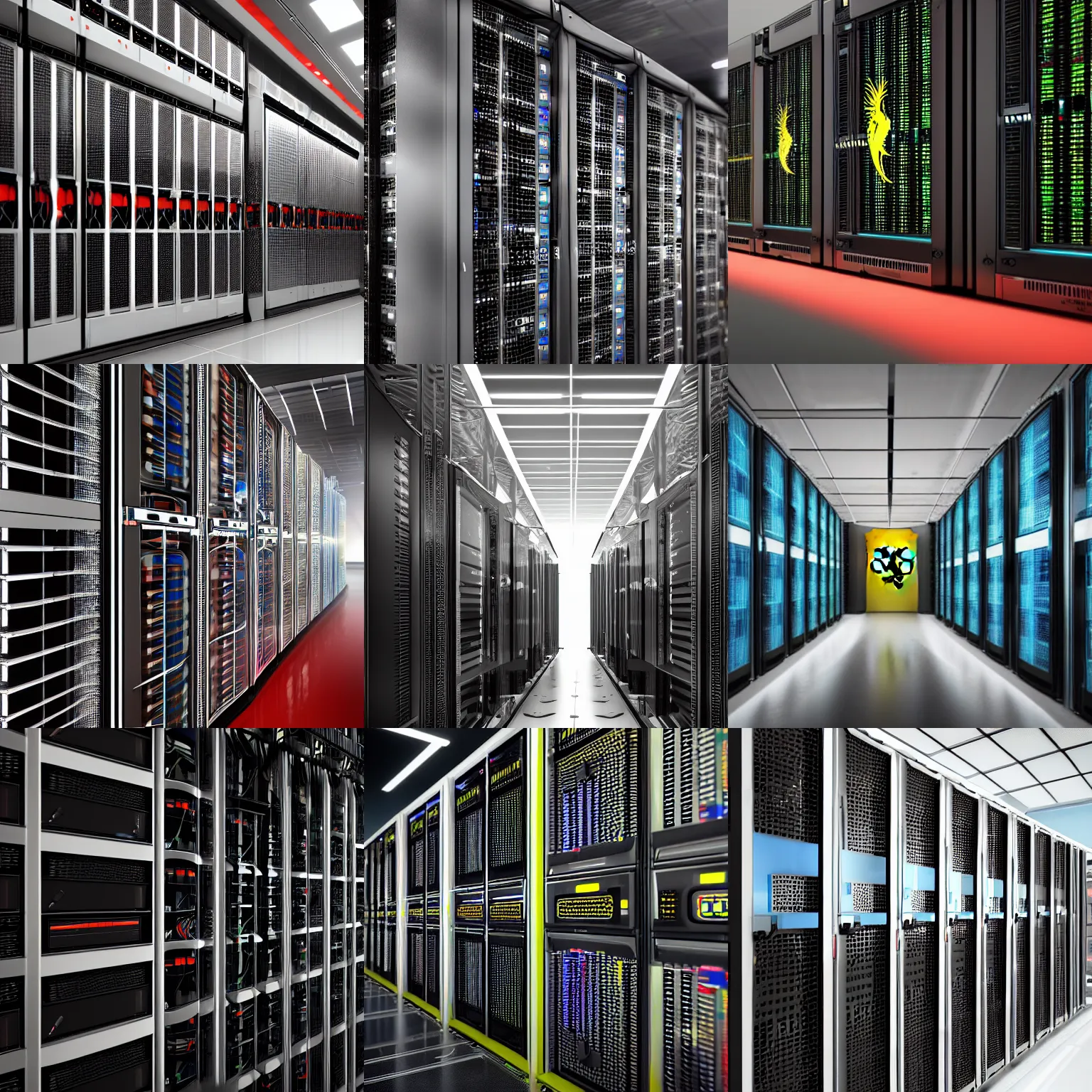 Prompt: a closeup photorealistic photograph of a ferarri themed server rack in a data center. tech theme. bright scene. fine detail. this 4 k hd image is trending on artstation, featured on behance, well - rendered, extra crisp, features intricate detail, epic composition and the style of unreal engine.