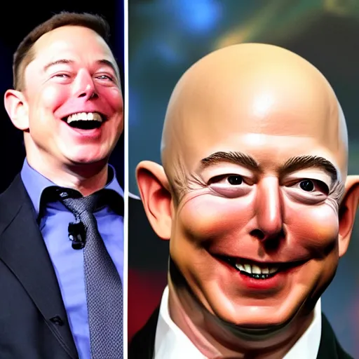 Image similar to elon x bezos x gates troll face