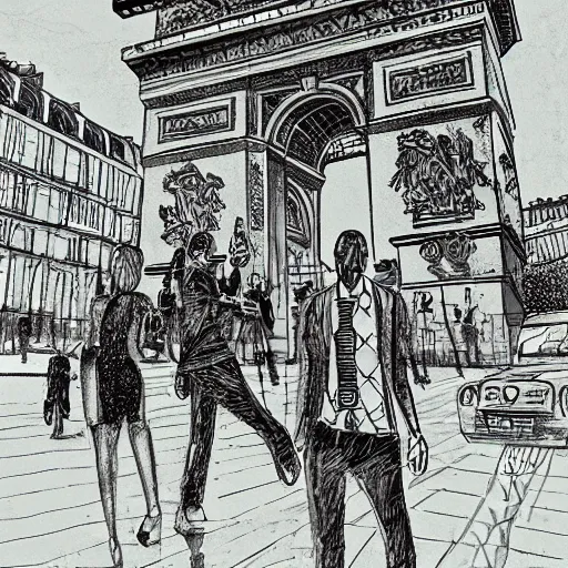 Image similar to paris burning, trending on art station, greg rutowski,