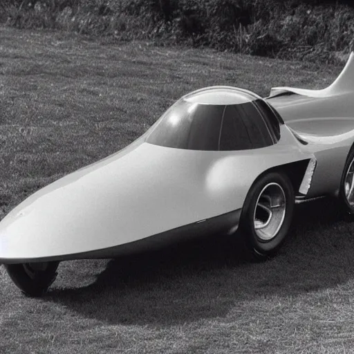 Image similar to 1 9 6 0 s rocket car concept, retrofuturism, le mans,
