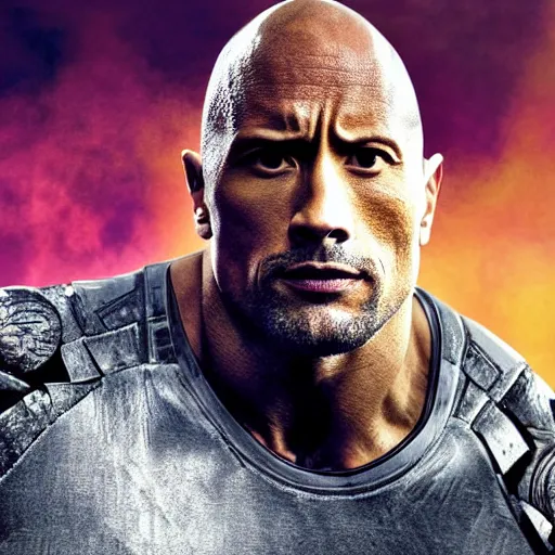 Image similar to Dwayne Johnson as robot