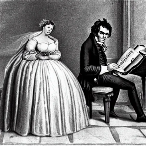 Image similar to beethoven getting married