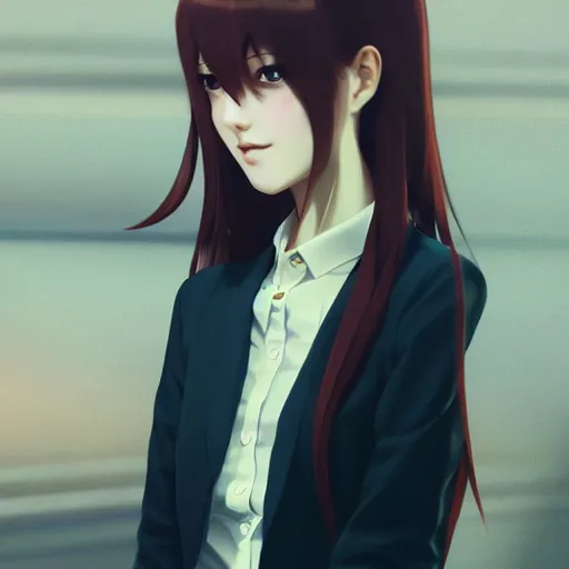 Prompt: kurisu makise, elegant, ultra highly detailed, digital painting, smooth, sharp focus, artstation, art by Ina Wong, by Bo Chen, by ilya kuvshinov