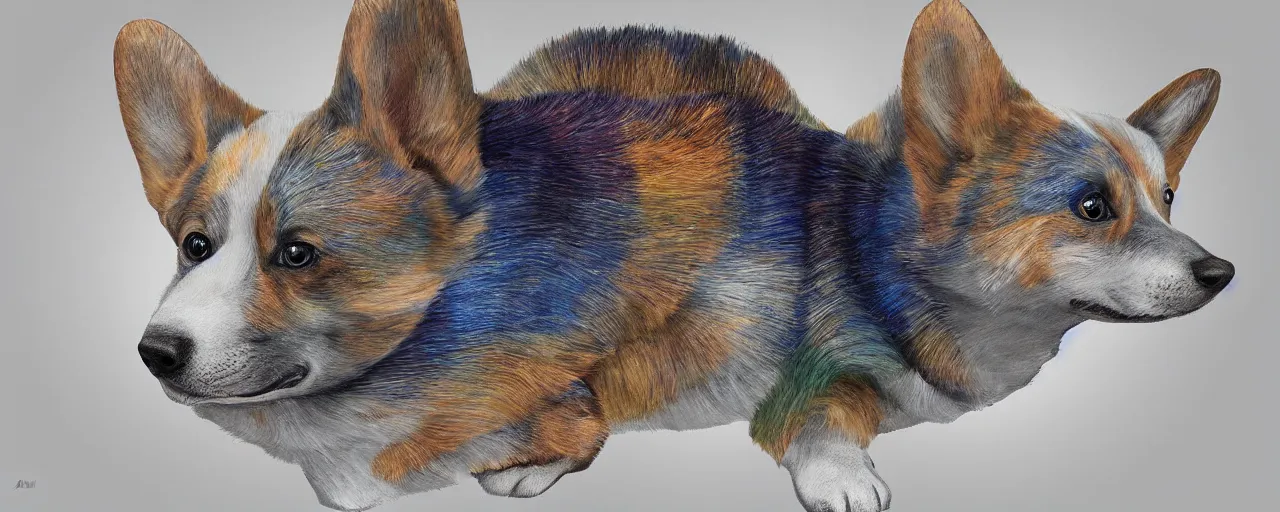 Image similar to galactic corgi, ultra realistic, digital art, concept art