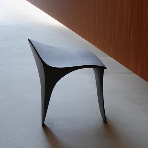 Prompt: the shark stool by tadao ando