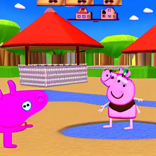 Image similar to peppa pig 3d platform game on gamecube