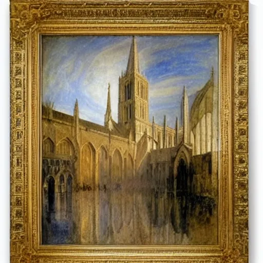 Image similar to Norwich cathedral by J. M. W. Turner