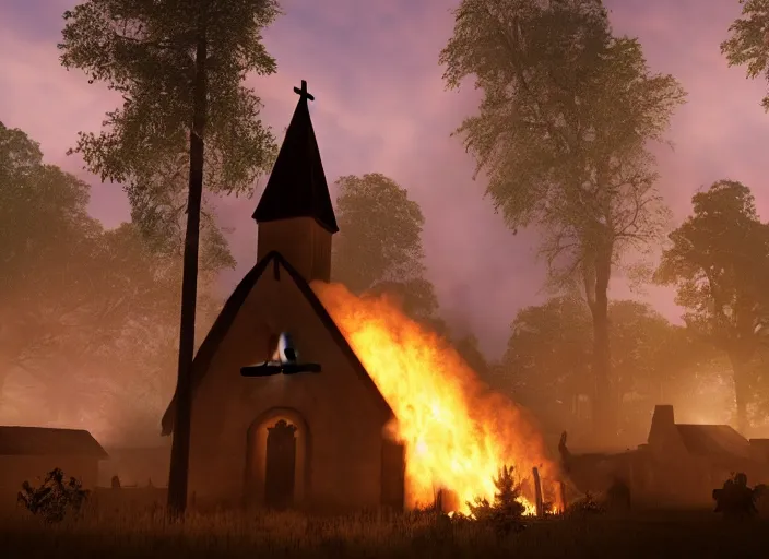 burning church the outsiders cartoon