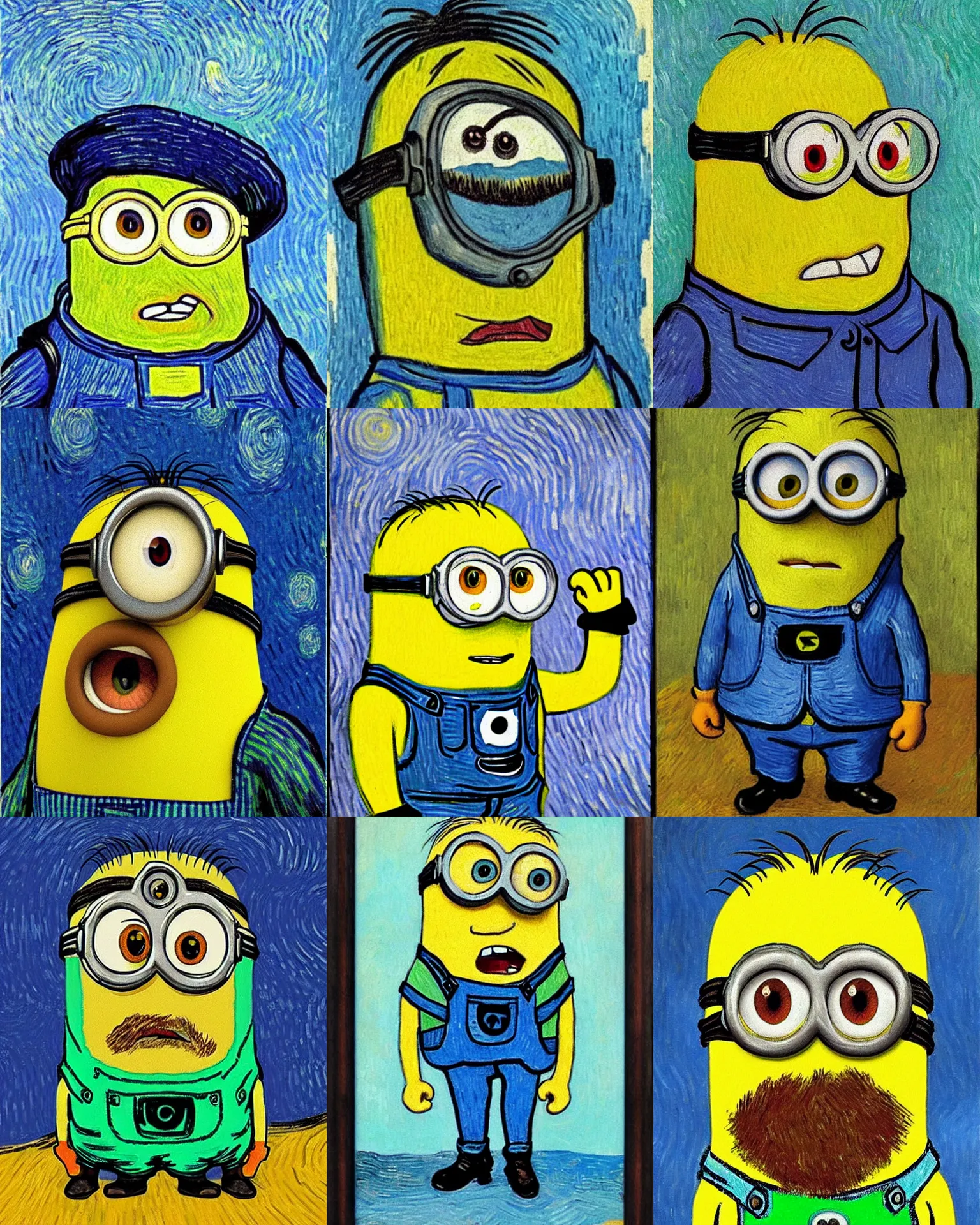 Image similar to Minion Self-portrait by Vincent van Gogh