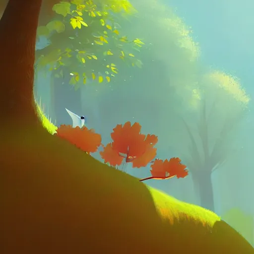 Image similar to a storybook illustration by goro fujita! a bird in a forest, sharp focus, highly detailed, artstation