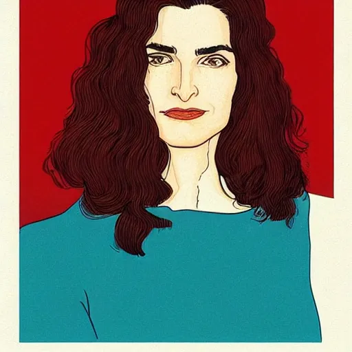 Prompt: “ rachel weisz retro minimalist portrait by jean giraud, moebius starwatcher comic, 8 k ”