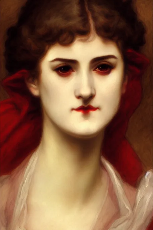 Prompt: jane austen vampire, painting by rossetti bouguereau, detailed art, artstation