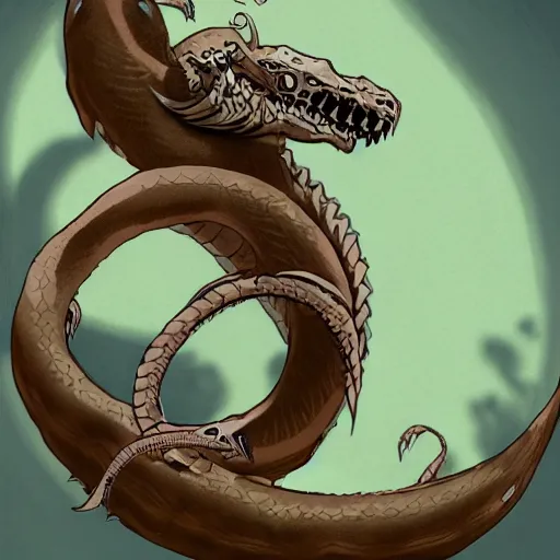 Prompt: ouroboros biting his tail
