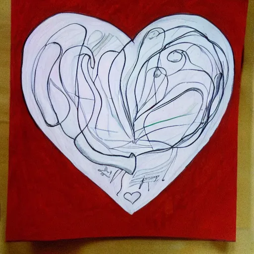 Heart drawing for kids