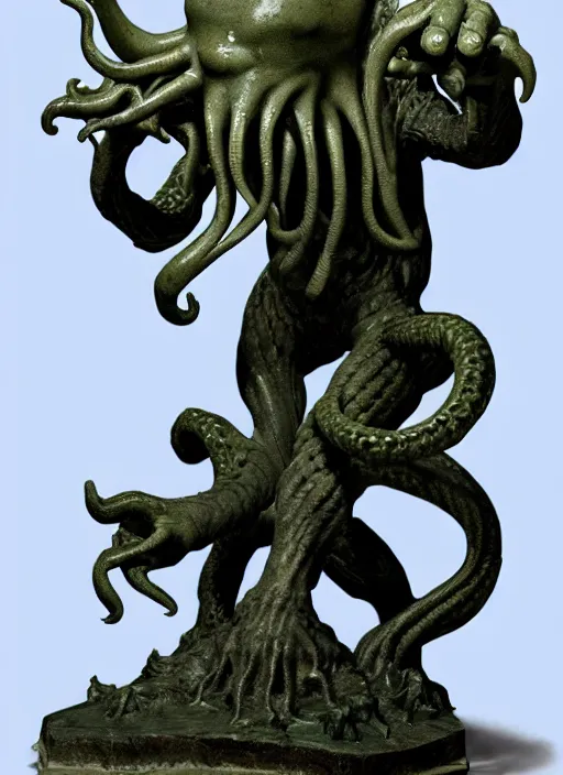 Image similar to cthulhu statue by michelangelo