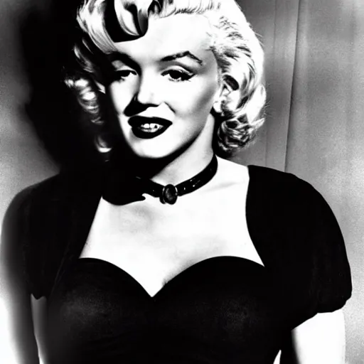 Prompt: marilyn monroe in a black dress