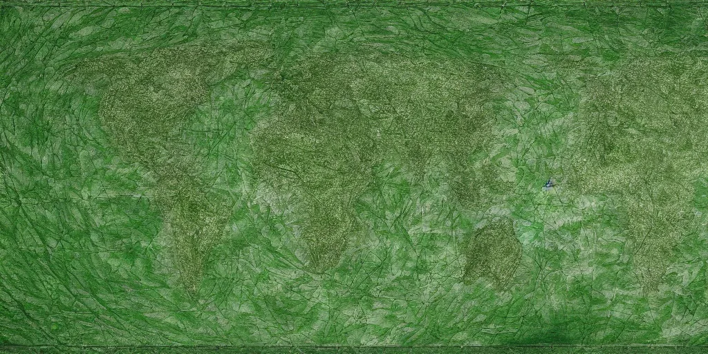 Prompt: green earth map, 8 k, high quality, rtx, photorealistic