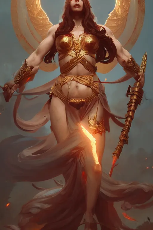 Prompt: goddess of war, accurate anatomy, only two hands, highly detailed, digital painting, artstation, concept art, smooth, sharp focus, illustration, Unreal Engine 5, 8K, art by Ross Tran and greg rutkowski and alphonse Mucha