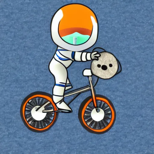 Prompt: an astronaut riding a bike