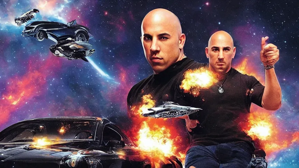 Prompt: Dominic Toretto in space