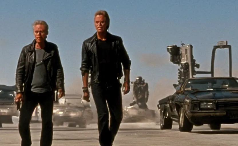 Image similar to VFX film James Cameron's The Terminator starring Christopher Walken