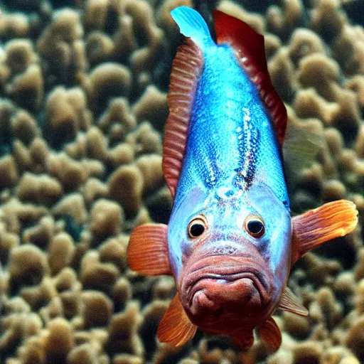 Prompt: kanye west as a fish