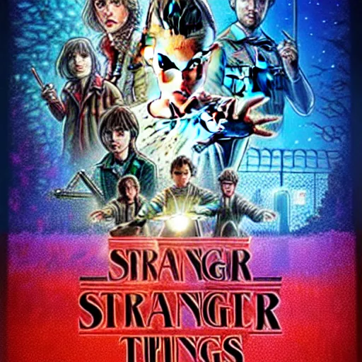 Prompt: digital art of stranger things season 5 by ArtStationHQ