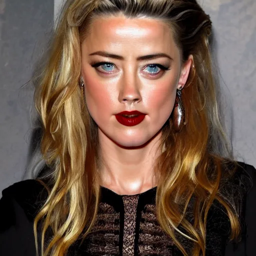 Image similar to amber heard emerging from inside a gourd