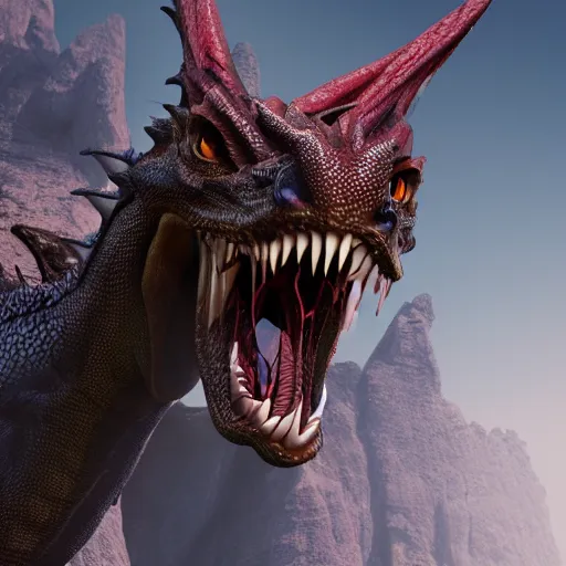 Image similar to a 3 d render of a dragon, unreal engine, realistic,