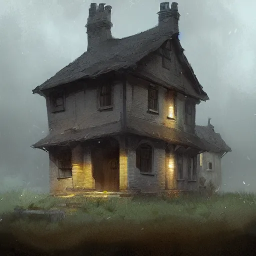 Image similar to a house in the style of Greg Rutkowski