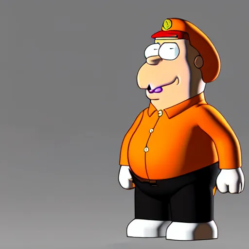 Image similar to Louis Griffin from family guy, octane 3D