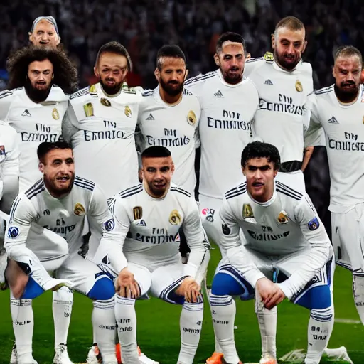 Image similar to real madrid fc team lifting a fax