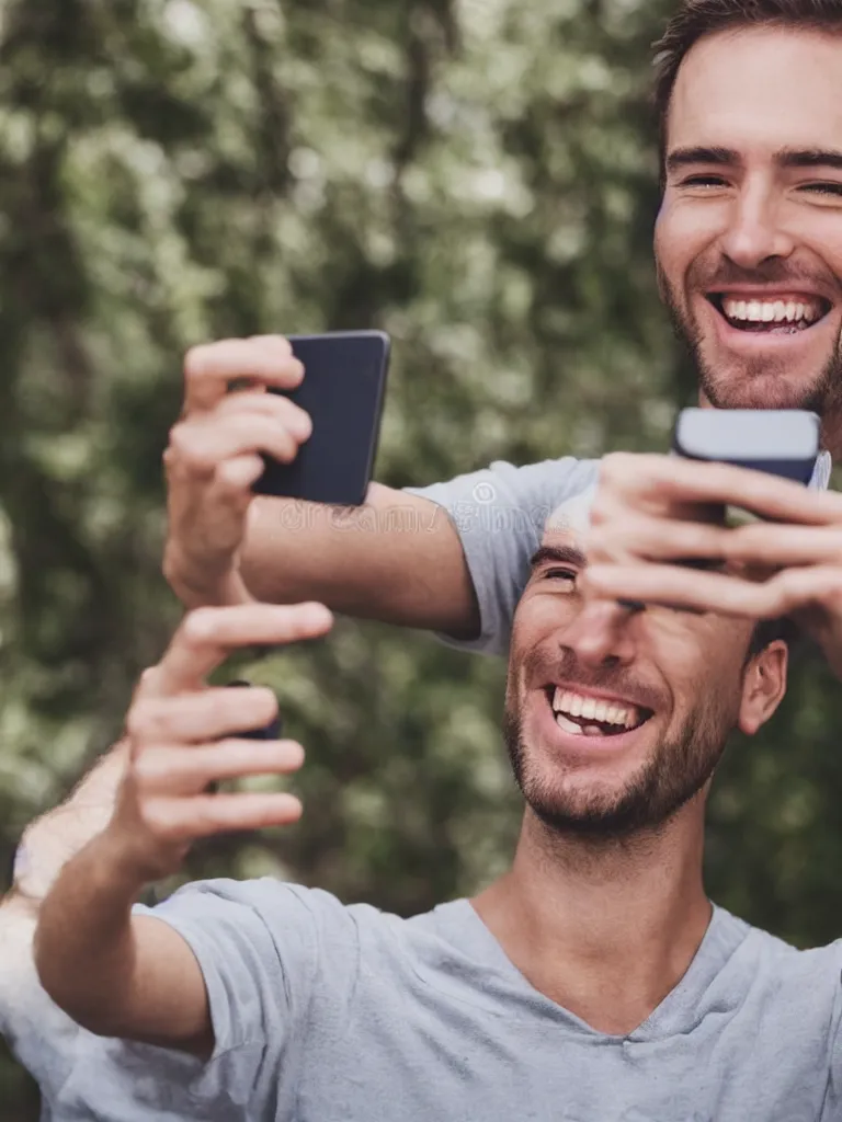 Prompt: photo of a white guy smiling, closeup, selfie, HD, stock image