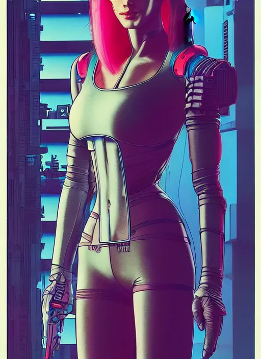 Prompt: cyberpunk surgeon. portrait by mœbius and will eisner and gil elvgren and pixar. realistic proportions. cyberpunk 2 0 7 7, apex, blade runner 2 0 4 9 concept art. cel shading. attractive face. thick lines.