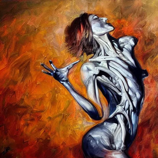 Prompt: gestures, bones, muscles, fingers composition abstract, magical, realism, by seveso, asencio, baars
