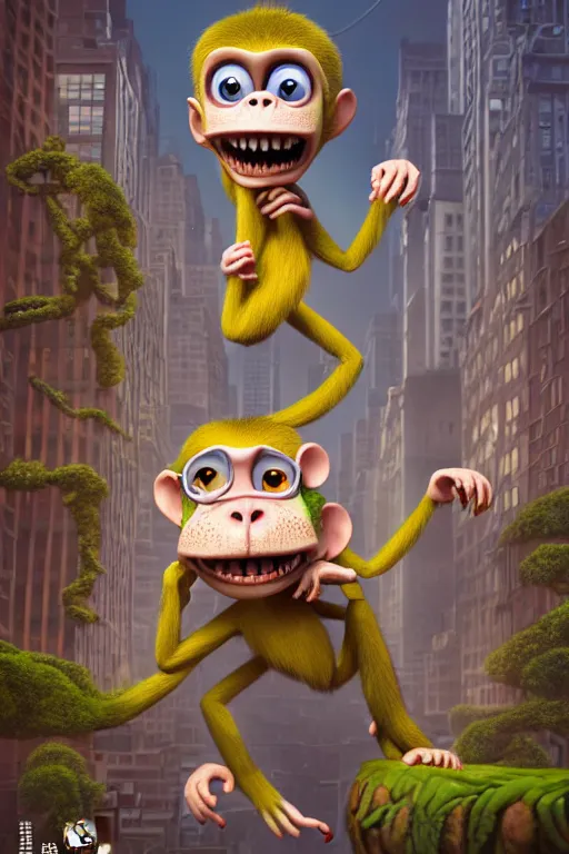 scary cartoon monkeys