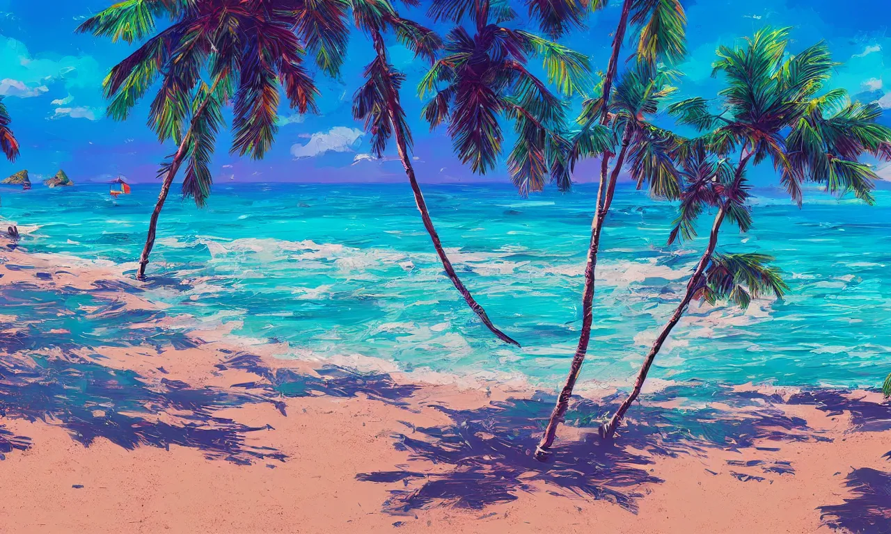 Image similar to paradise beach by alena aenami artworks in 4 k