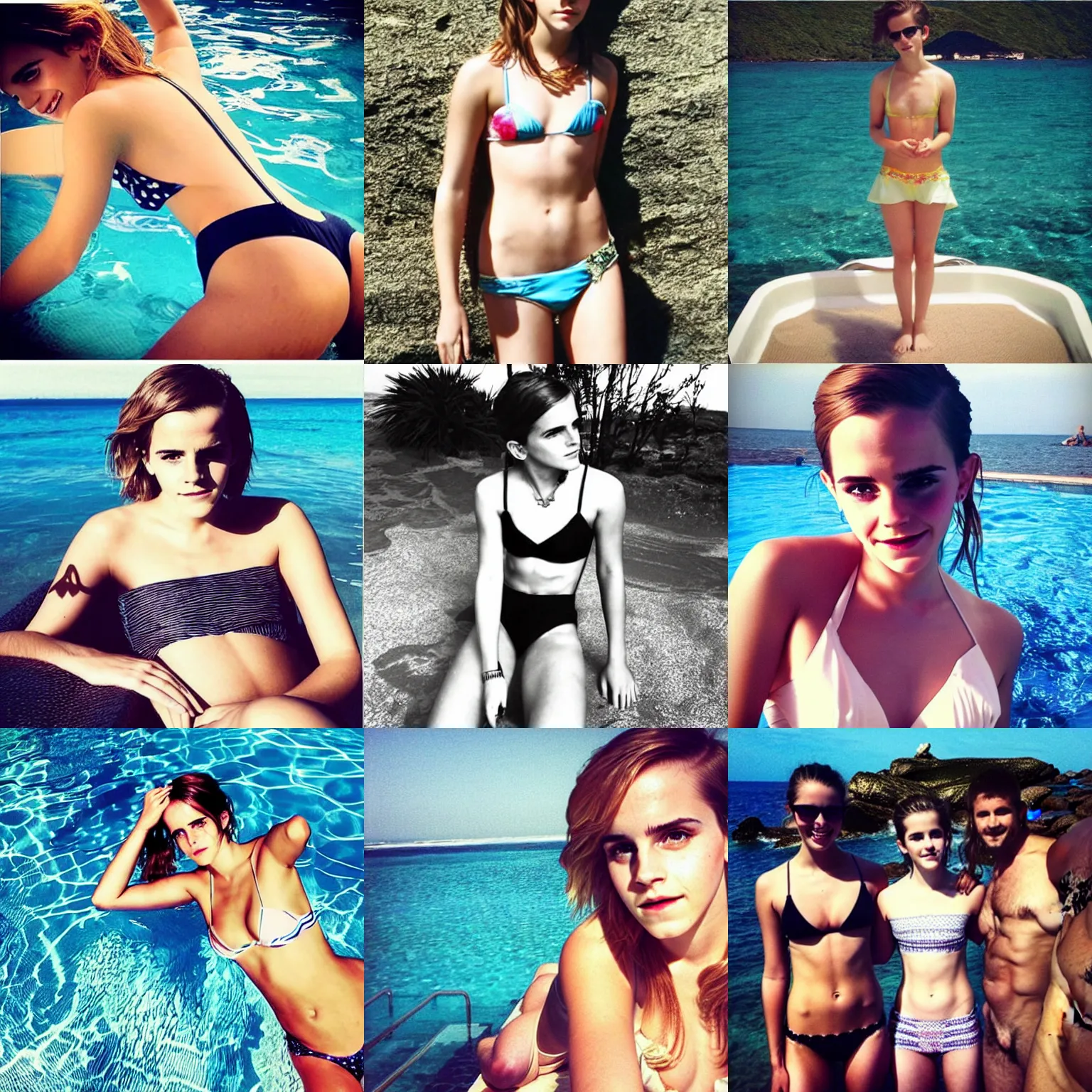 birthday party Emma Watson, swim suit, photograph” | Stable Diffusion