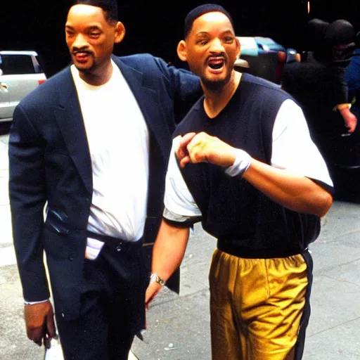 Prompt: will smith slapping will smith