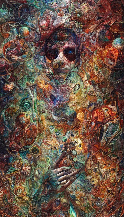 Image similar to The end of an organism, by Android jones,