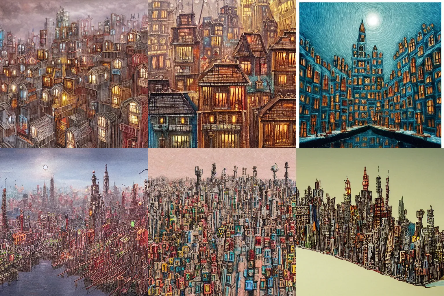 Prompt: a beautiful painting of a city made from matchsticks by marc simonette and alexander jansson, concept art