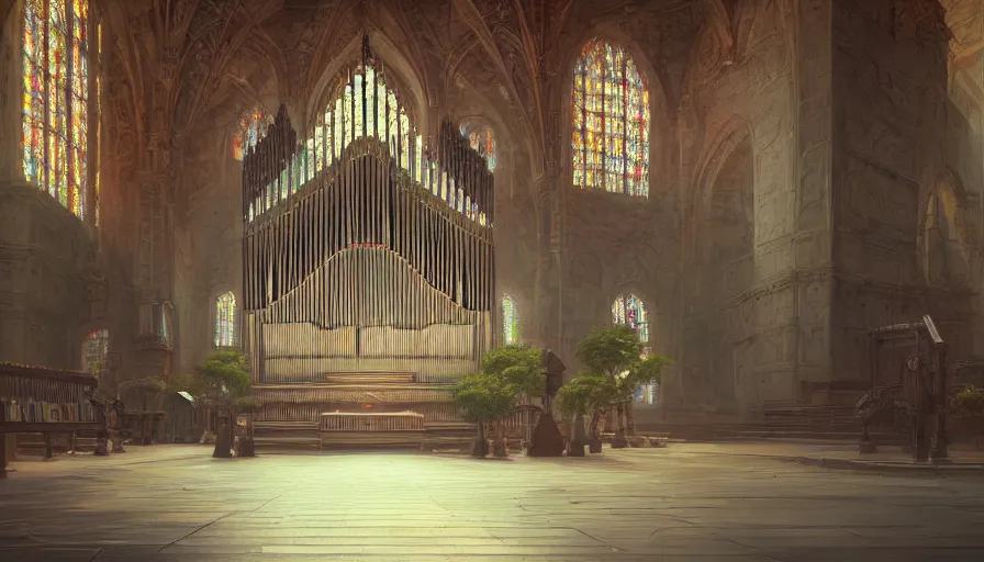 Prompt: highly detailed subjective painting outlining the most unmistakably eternally beautiful organic pipe organ in existence by greg rutkowski, by james paick, by mokoto shinkai, by hernando gaswater, 4 k resolution, octane render, vibrant uplifting color scheme