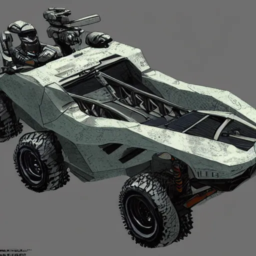 Image similar to concept art blueprint halo new atv vehicles