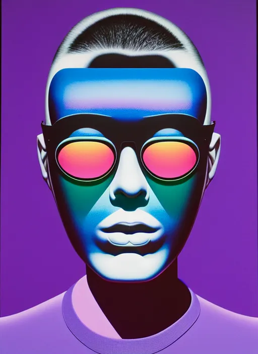 Image similar to balenciaga shades ad by shusei nagaoka, kaws, david rudnick, airbrush on canvas, pastell colours, cell shaded, 8 k