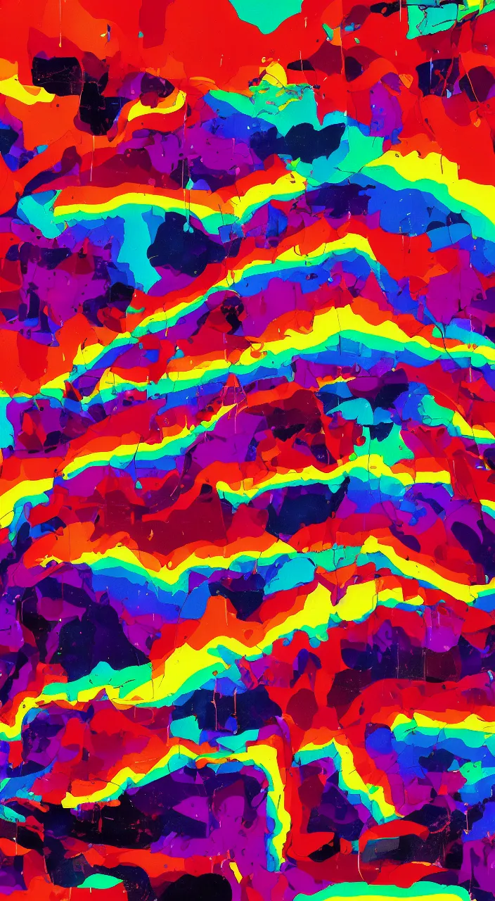 Prompt: Radiohead in rainbows desktop wallpaper beautiful