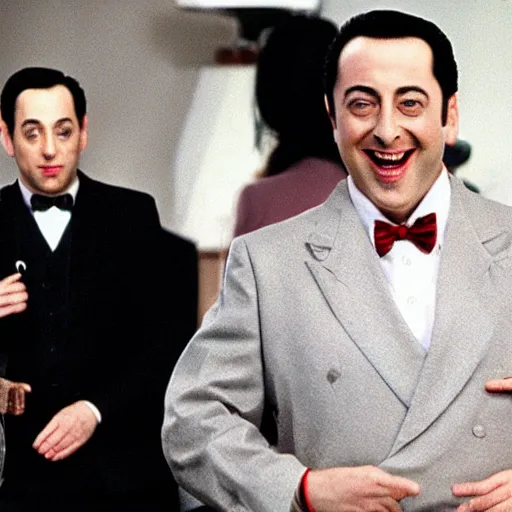 Prompt: Pee Wee Herman as Tony Soprano