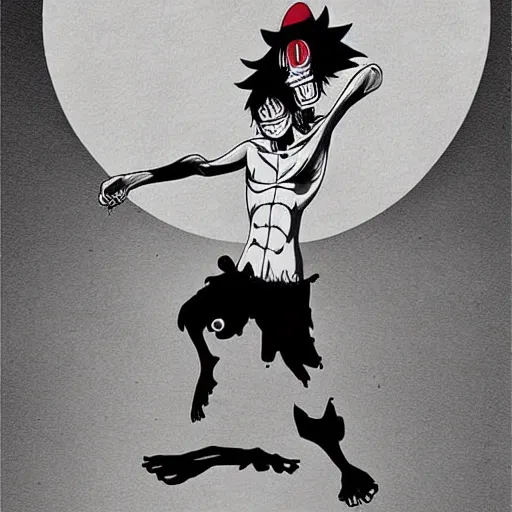 prompthunt: “monkey D luffy from one piece as a chimpanzee with