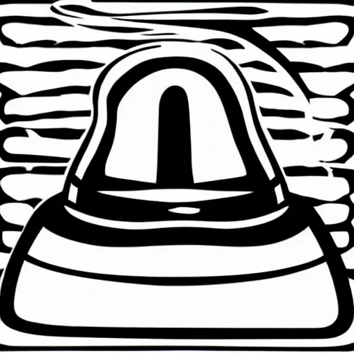 Image similar to mage hat vector art, minimalistic, black and white, clear edges