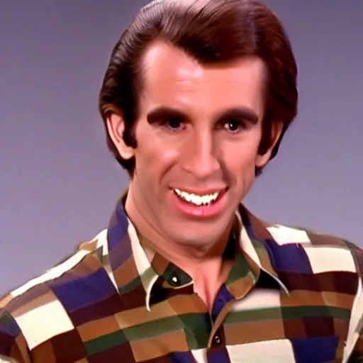 Image similar to screenshot fonz portrait from 70s comedy unhappy TV show unhappy days