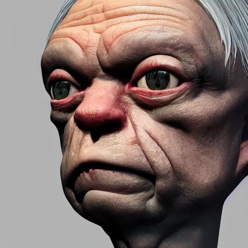 Image similar to Jeff Sessions that looks like Gollum, medieval fantasy, digital art, 8k resolution, artstation